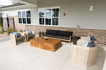 Outdoor lounge area